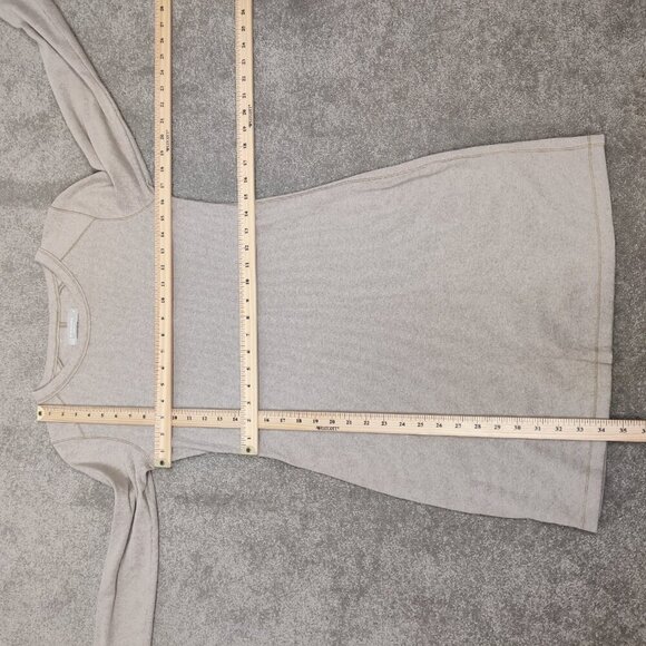 Everlane Women's Organic Cotton Ribbed Midi Dress in Tan Size Medium Minimalist - Picture 4 of 7